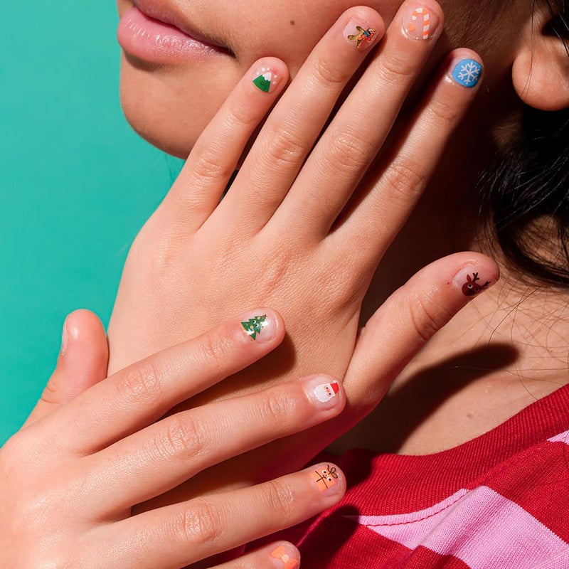 omY Christmas Nail Stickers for Kids - 200 Stickers, Waterproof, Durable, Fun, Creative Designs | Strong Enough to Last Through Hand Washing - Easy to Apply, Safe, Non-Toxic | Age 3 and Up - Image 2